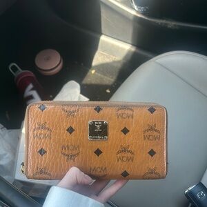 MCM Cognac Leather Wallet